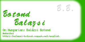 botond balazsi business card